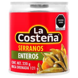 La Costeña Chiles Serranos Enteros 220 grs