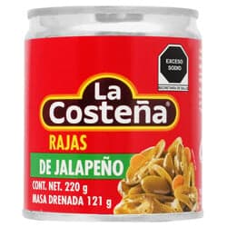 CHILE RAJAS COSTENA 220g