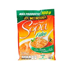 La Moderna Sopa de Fideo y Tomate Pasta Instantánea 100 gr