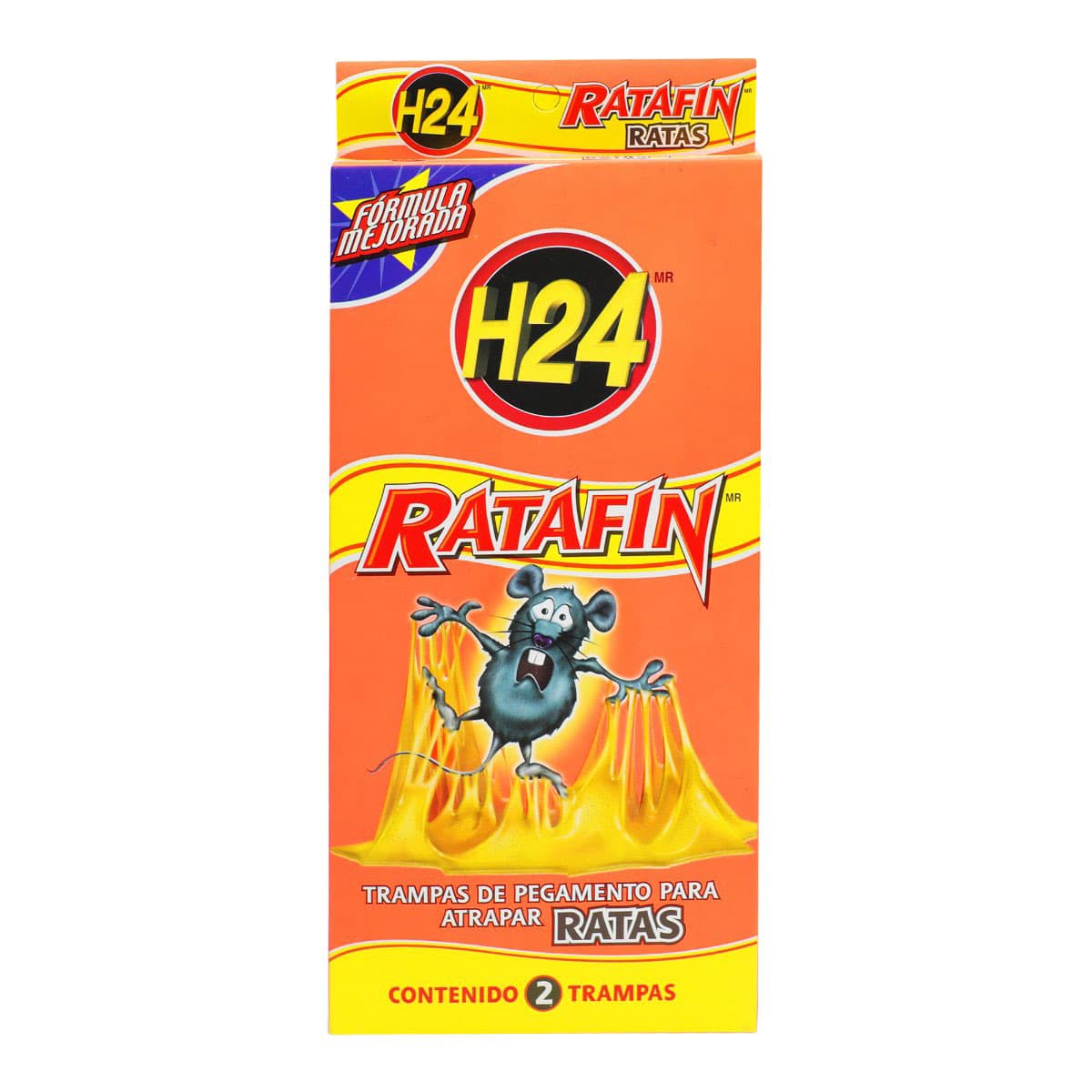 H24 Trampa para Ratas Ratafín Pegamento 2 Piezas