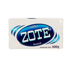 Zote Blanco Jabón Lavandería Barra 400 grs