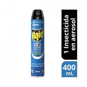 Insecticida en aerosol Raid mata insectos voladores x400mL