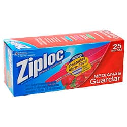 Ziploc Bolsa para Alimentos Mediana 25 Piezas