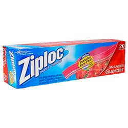 Ziploc Bolsas Grandes para Alimentos 20 Piezas