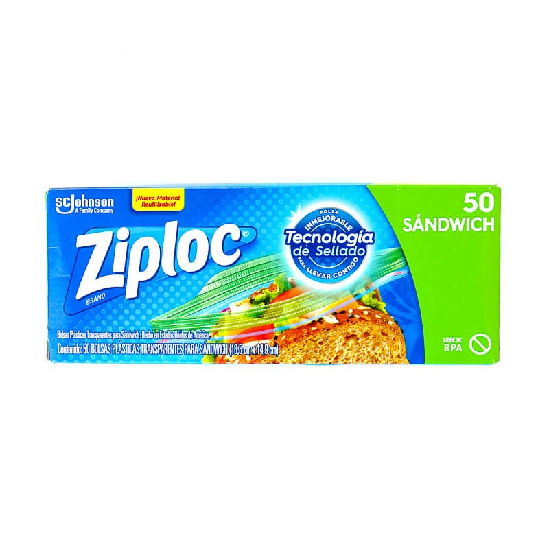 Bolsas Ziploc Para Sandwich 50U