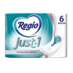 Regio Just 1 Papel Higiénico 6 Piezas