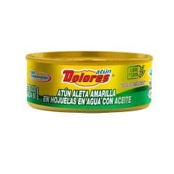 Dolores Atún aleta amarilla en agua con aceite 140 g