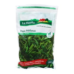 La Huerta Rajas Chile Poblano Congeladas 500 grs