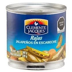 Clemente Jacques Chiles Jalapeños en Rajas 380 gr