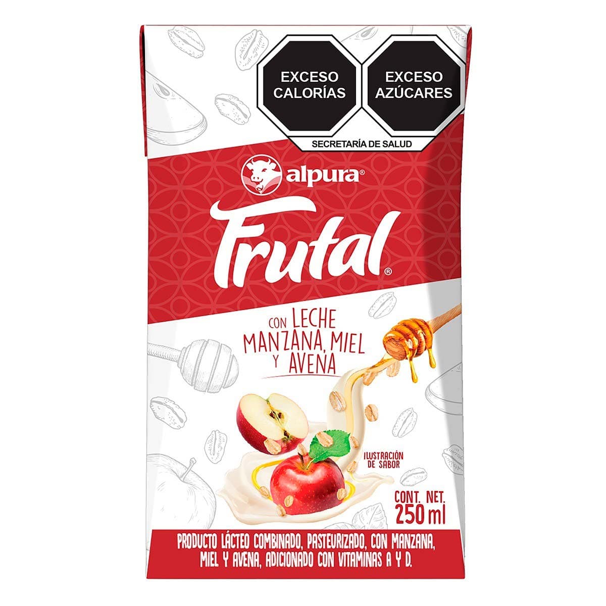 FRUTAL MANZANA, MIEL Y AVENA 250 ML    .