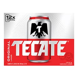 Cerveza Tecate Lata 12 Pack.355