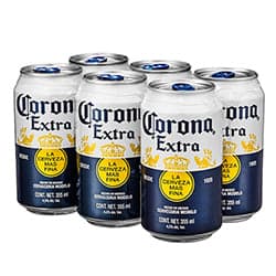 Cerveza Corona Extra Lata .355