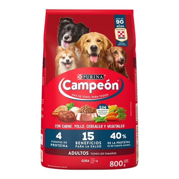 Campeon receta caseras alimento para perro adulto 800 g