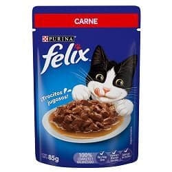 Purina Felix Alimento Húmedo para Gatos Adultos Carne 85 g