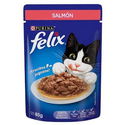 Alimento Humedo Para Gatos Felix Salmon 85G