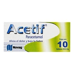 Acetif Paracetamol 500 mg 10 Tabletas
