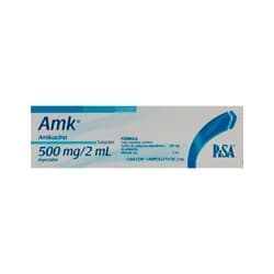 Pisa Amk Amikacina 500 mg/2 ml 1 Ampolleta