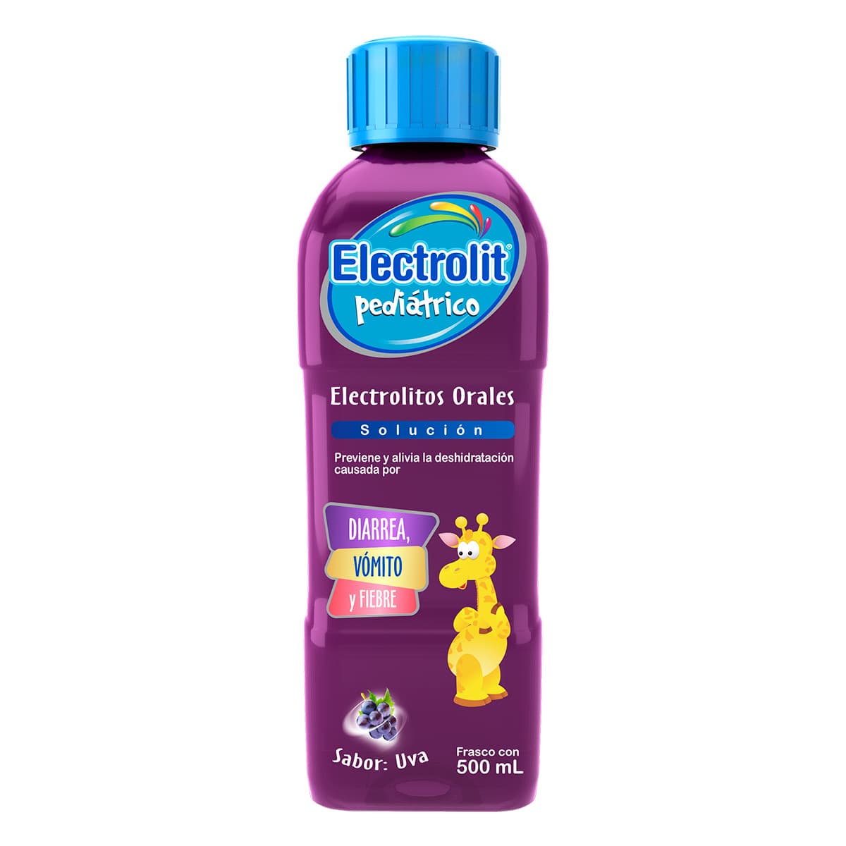 Pisa Electrolit Suero Pediátrico Sabor Uva 500 ml