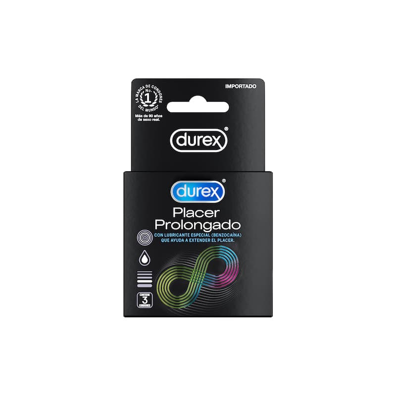 DUREX PRESERVATIVO PLACER PROLONGADO 3UD