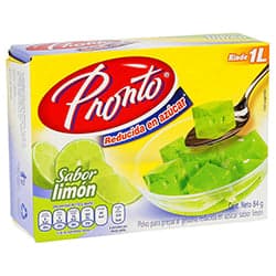 Pronto Sabor Limón Gelatina de Agua en Polvo 84 gr