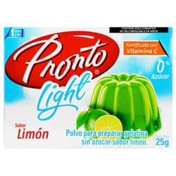 Pronto Light Sabor Limón Gelatina ee Agua en Polvo 25 gr