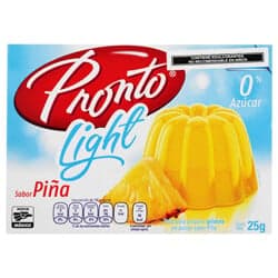 Pronto Light Sabor Piña Gelatina de Agua en Polvo 25 gr