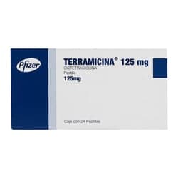 Pfizer Terramicina Oxitetraciclina 125 mg 24 Pastillas