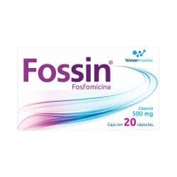 Fosfomicina Fossin 500 mg 20 Cápsulas