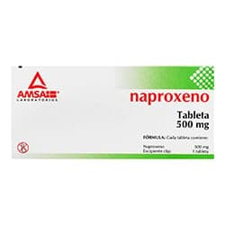 Antibioticos de Mexico Naproxeno 500mg Tabletas C45 Gi 1 Pieza