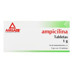 Antibioticos de México Ampicilina 1g Tab C10 Gi 1 Pieza
