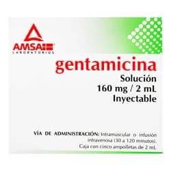 Antibioticos De Mexico Gentamicina 160 mg/2 ml 1 pza