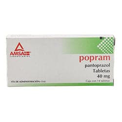 Amsa Popram Pantoprazol 40 mg Caja con 14 Tablestas 1 pza
