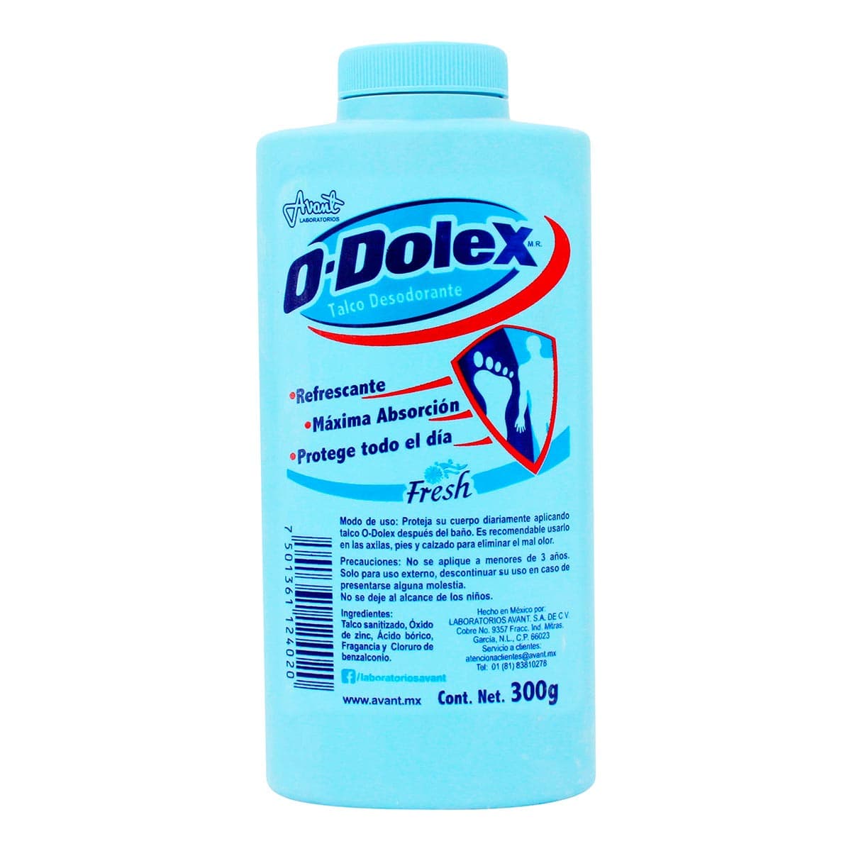 Talco Desodorante O-Dolex Fresh Refresca 300 g