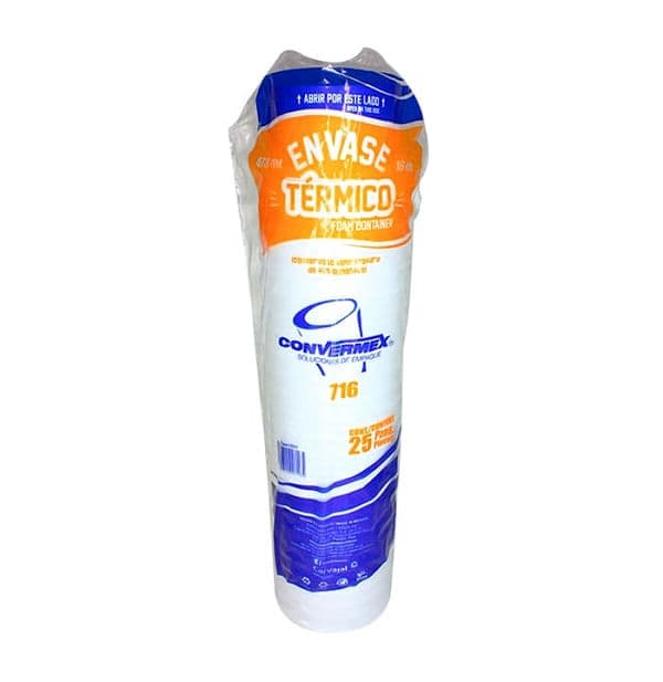 Vaso Convermex termico numero 716 con 25 piezas