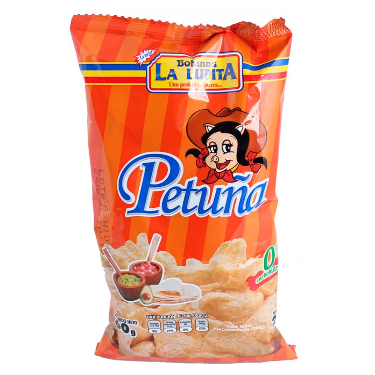 CHICHARRON CERDO PETU#IA LA LUPITA60GR .