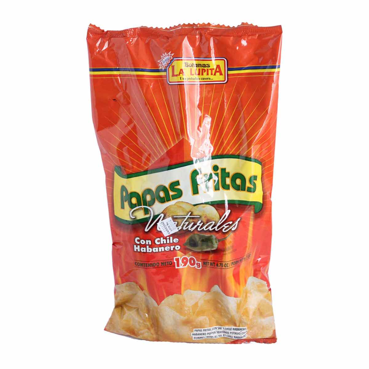 PAPAS NATURAL HABANERA LA LUPITA 190 GR.