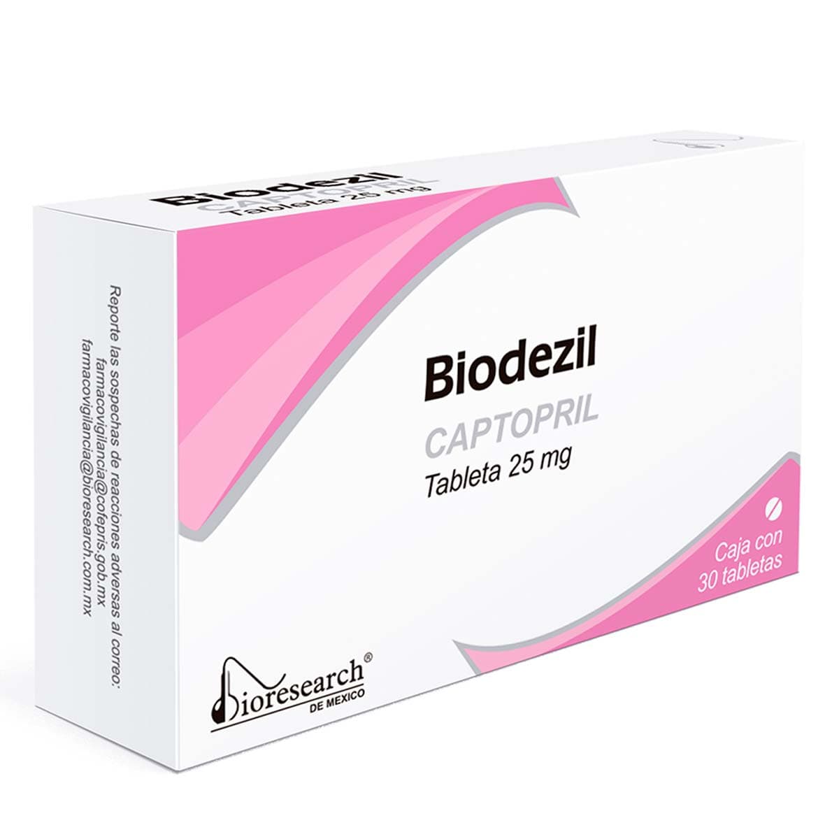 Captopril 30 Tabletas de 25 mg