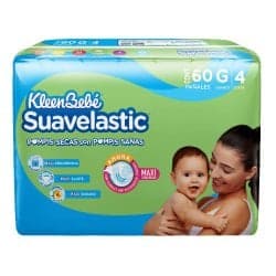KleenBebé Pañales Suavelastic Etapa 4 Grande Unisex 60 Pañales