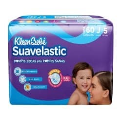 KleenBebé Pañales Suavelastic Etapa 5 Jumbo Unisex 60 Pañales