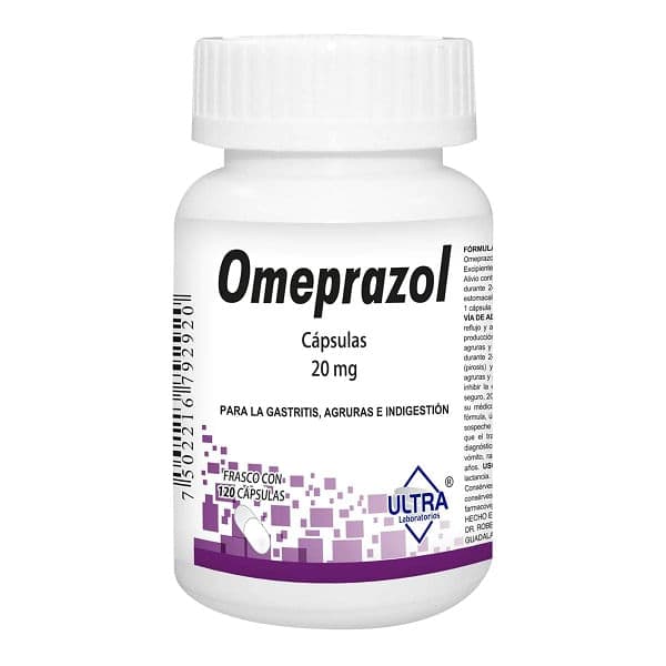 Omeprazol 20 mg con 120 capsulas ultra