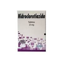 Hidroclorotiazida Tabletas Genéricas 25 mg Caja con 20 Tabletas