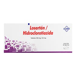 Losartán Hidro Gi 100 25 mg 15 Grageas 1 Pieza