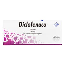 Ultra Diclofenaco 100 mg 20 Tabletas
