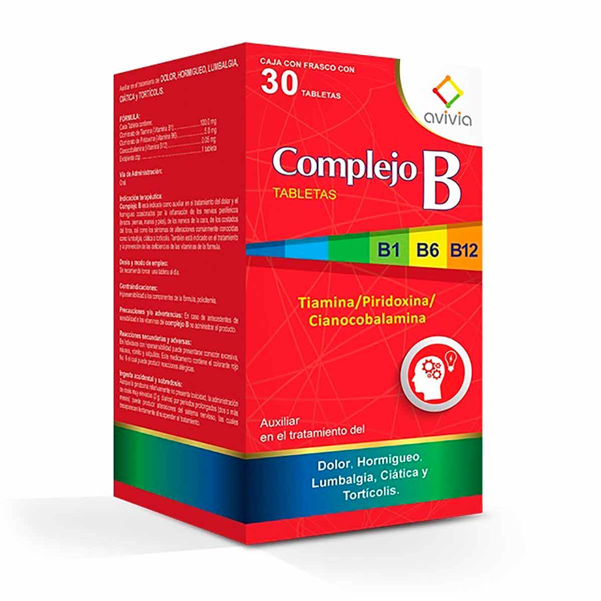 Complejo B Avivia 30 Tab 100 mg