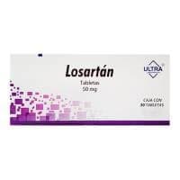 Losartán 50 mg Caja con 30 Tabletas