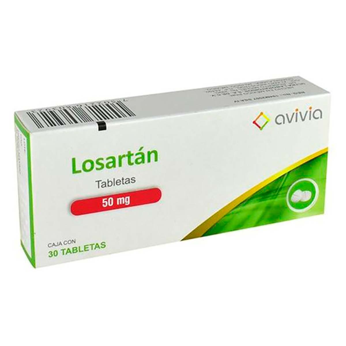 Losartán Avivia 30 Tabletas 50 mg