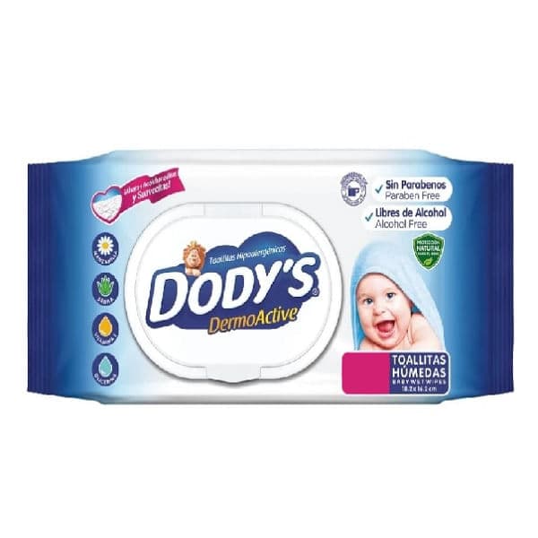 Toalla humeda Dodys azul 50 piezas