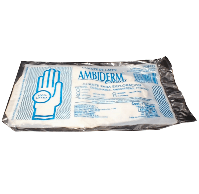 Guantes D/Latex  Esteril Individual Med  Ambiderm  1.0 - Pza
