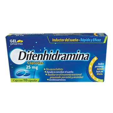 GPP DIFENHIDRAMINA 25MG  10 CAP
