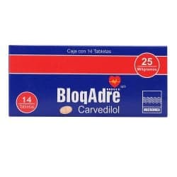 Micromex Carvedilol Gi 25 mg C 14 Tabs 1 pza